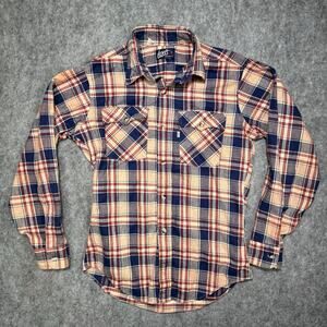 Vintage Levi’s Men’s Flannel Shirt Plaid Long Sleeve 100% Cotton Size L